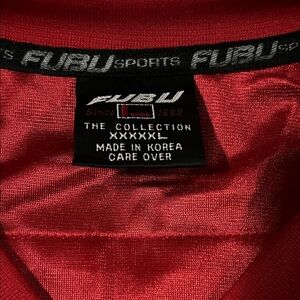 FUBU Bold Red to gray to white Sports jersey sz 5XL